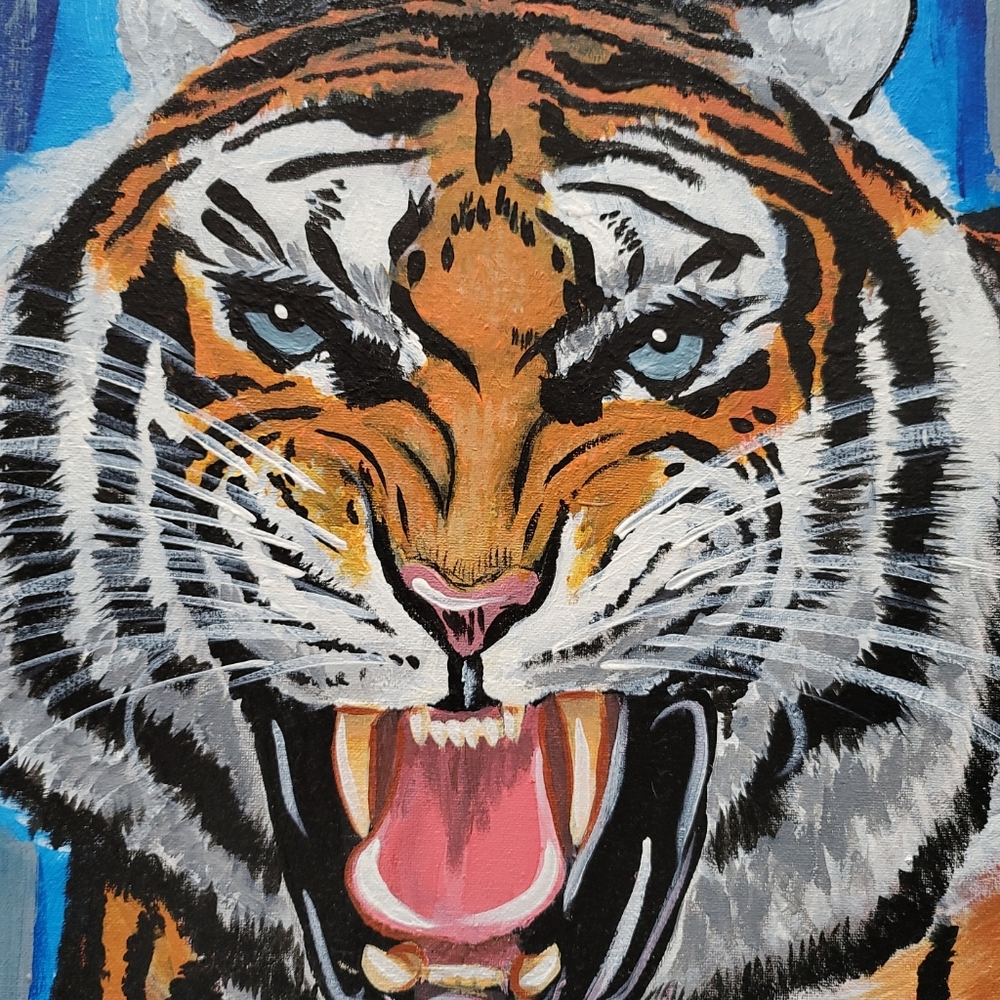 Memphis Tiger Painting, "MemphisMemphisMemphis"